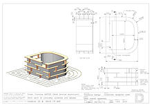 Assembly drawing for desk the Daedalus desk